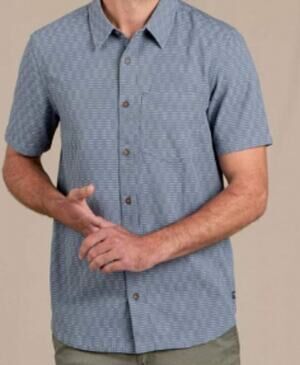 Toad & Co. Men's North Shore Harris Short Sleeve Shirt sz XL